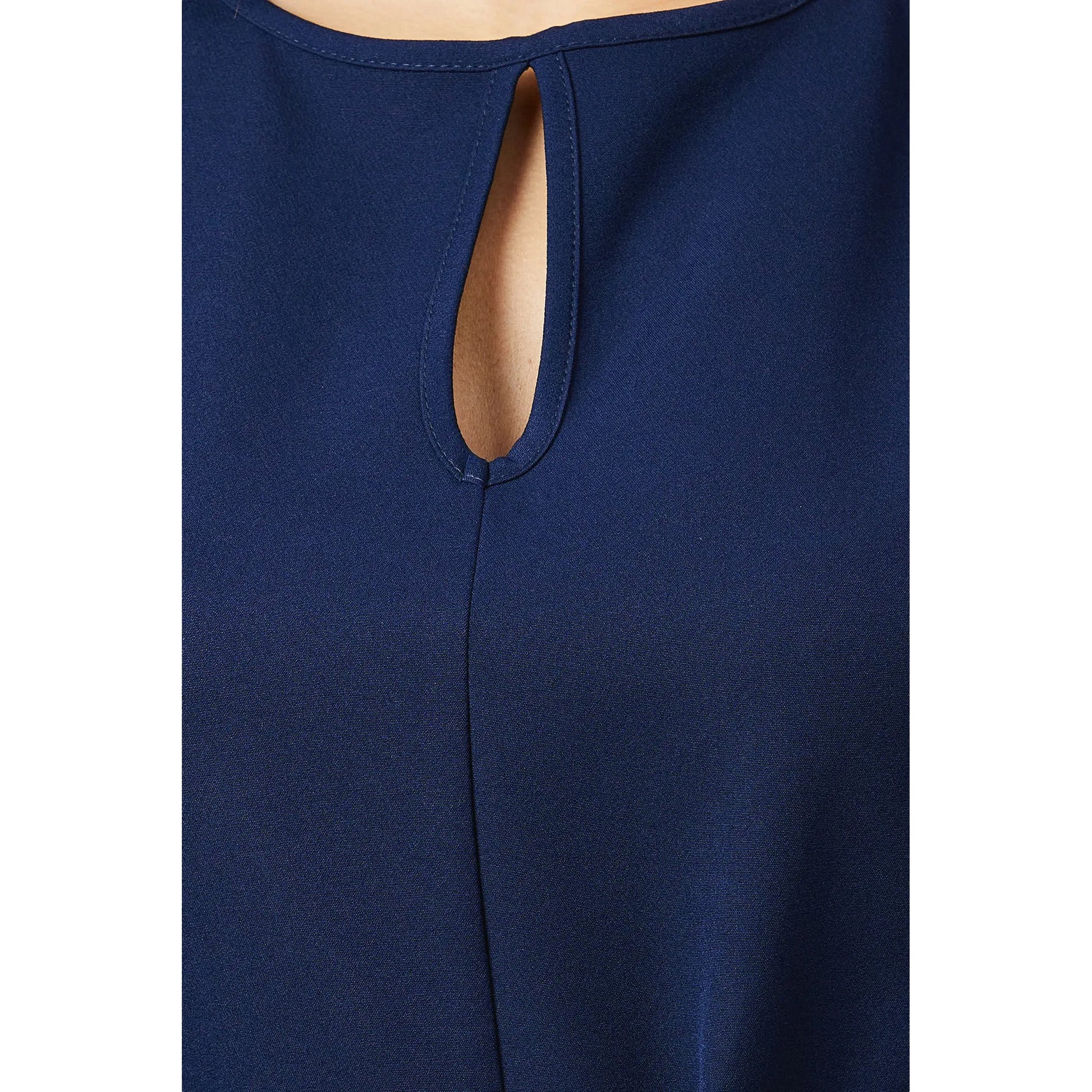 Navy - Lifestyle - Principles Womens-Ladies Piping Detail Puff Sleeve Midi Dress