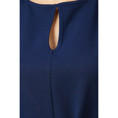 Navy - Lifestyle - Principles Womens-Ladies Piping Detail Puff Sleeve Midi Dress