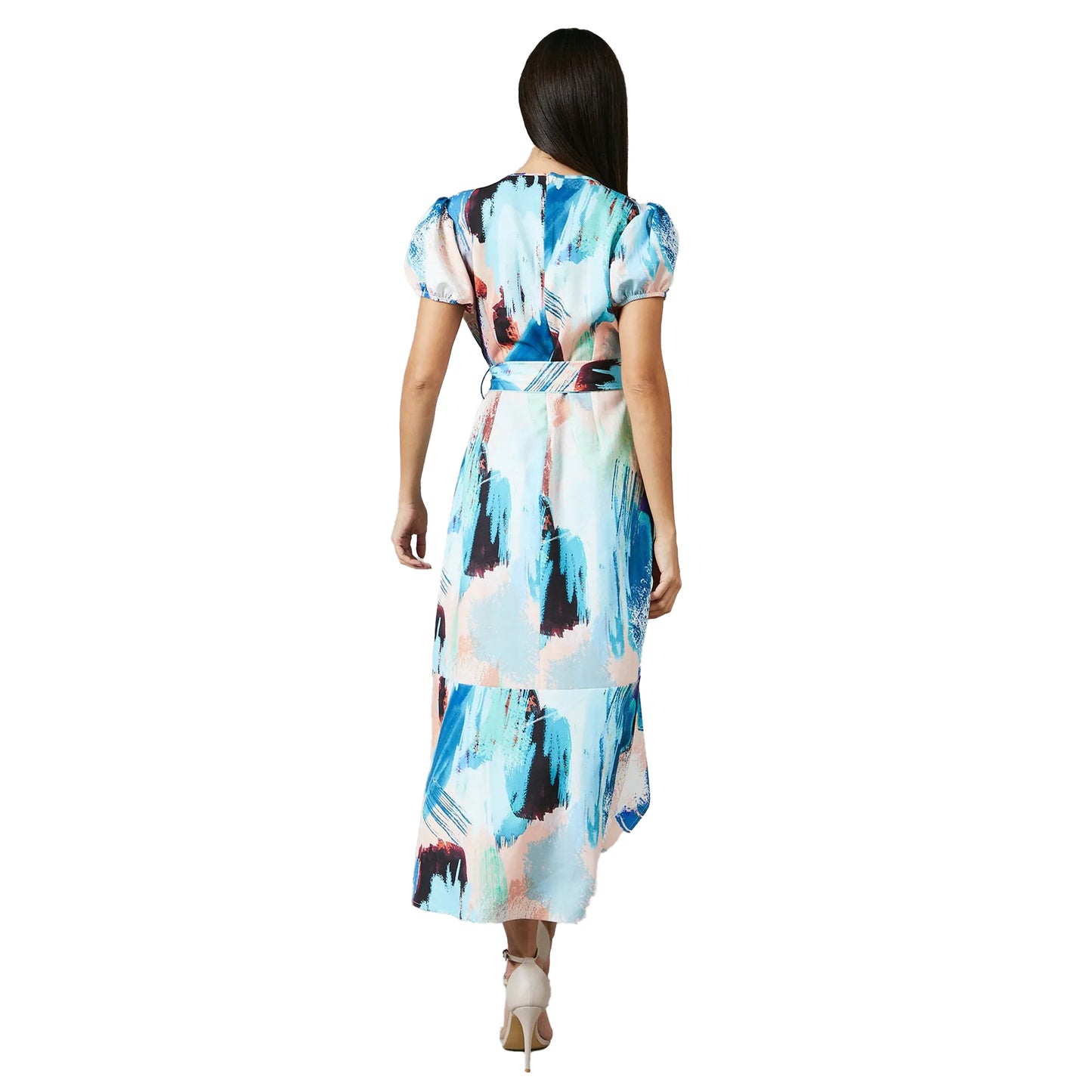 Multicoloured - Back - Principles Womens-Ladies Abstract Piped Midi Dress