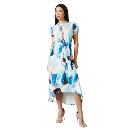 Multicoloured - Front - Principles Womens-Ladies Abstract Piped Midi Dress