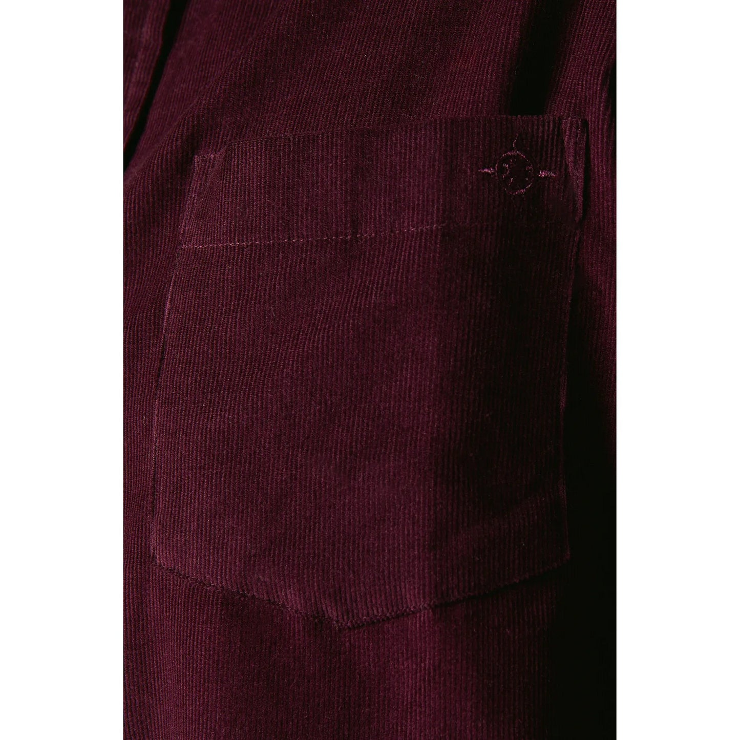 Burgundy - Lifestyle - Maine Mens Corduroy Long-Sleeved Shirt