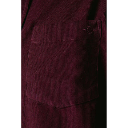 Burgundy - Lifestyle - Maine Mens Corduroy Long-Sleeved Shirt