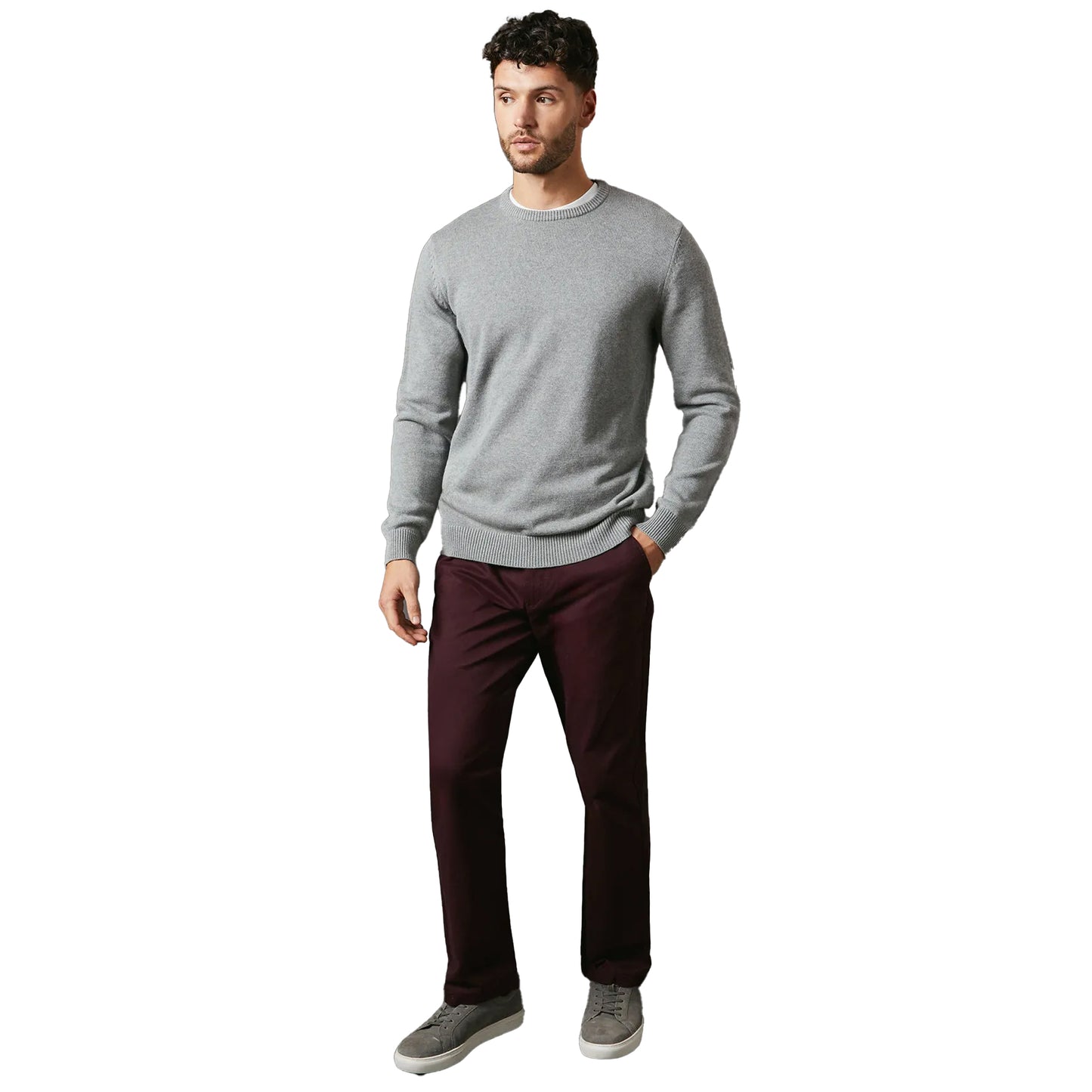 Burgundy - Lifestyle - Maine Mens Premium Chino Trousers