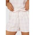 Pink - Side - Debenhams Womens-Ladies Checked Oversized Shorts