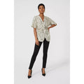 Black-White - Lifestyle - Principles Womens-Ladies Satin Twisted Knot Front Blouse