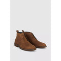 Dark Brown - Back - Mantaray Mens Heritage Leather Chukka Boots