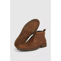Dark Brown - Side - Mantaray Mens Heritage Leather Chukka Boots