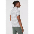 Taupe - Back - Mantaray Mens Checked Textured Shirt