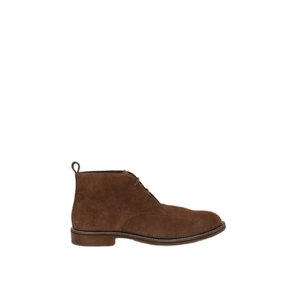 Brown - Front - Mantaray Mens Heritage Suede Chukka Boots