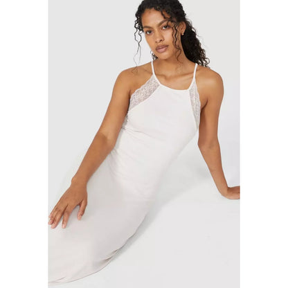 Blush - Lifestyle - Debenhams Womens-Ladies Milano Ribbed Lace Detail Nightie