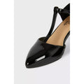 True Black - Back - Good For The Sole Womens-Ladies Emma Pointed Wide Court Shoes