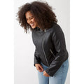 Black - Lifestyle - Dorothy Perkins Womens-Ladies Faux Leather Plus Biker Jacket