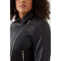 Black - Pack Shot - Dorothy Perkins Womens-Ladies Faux Leather Plus Biker Jacket