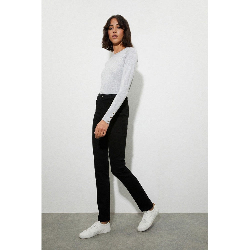 Black - Lifestyle - Dorothy Perkins Womens-Ladies Ellis Tall and Slim Jeans