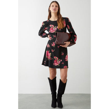 Pink - Front - Dorothy Perkins Womens-Ladies Spaced Floral Mini Dress