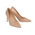 Blush - Front - Dorothy Perkins Womens-Ladies Dash Crocodile Print Pointed Court Shoes