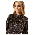 Bronze - Back - Dorothy Perkins Womens-Ladies Sequins Velvet Wrap Petite Midi Dress
