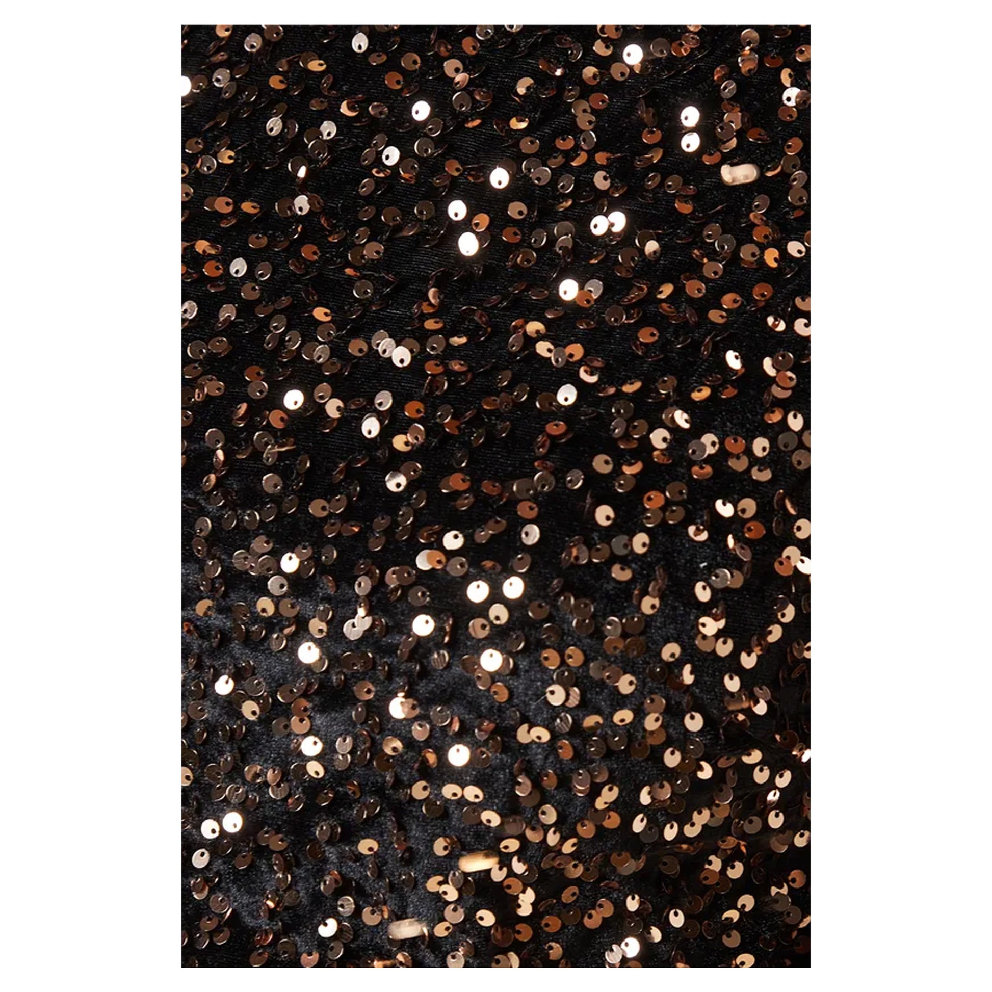 Bronze - Side - Dorothy Perkins Womens-Ladies Sequins Velvet Wrap Petite Midi Dress