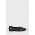 Black - Side - Dorothy Perkins Womens-Ladies Lana Penny Strap Wide Loafers