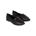 Black - Front - Dorothy Perkins Womens-Ladies Lana Penny Strap Wide Loafers