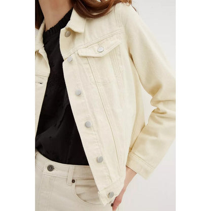 Ecru - Side - Dorothy Perkins Womens-Ladies Tall Denim Jacket
