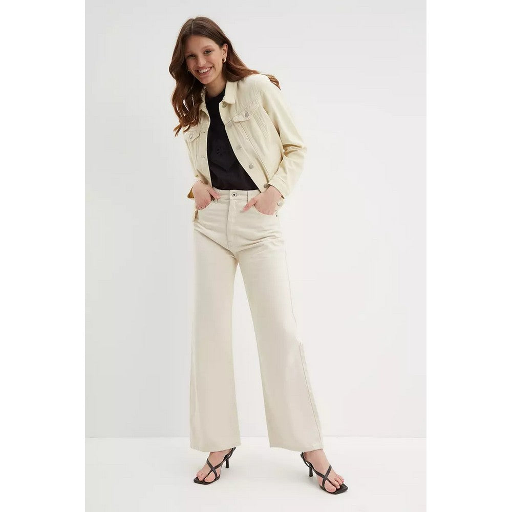 Ecru - Lifestyle - Dorothy Perkins Womens-Ladies Tall Denim Jacket