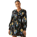Black - Front - Dorothy Perkins Womens-Ladies Floral Lace Detail Mini Dress