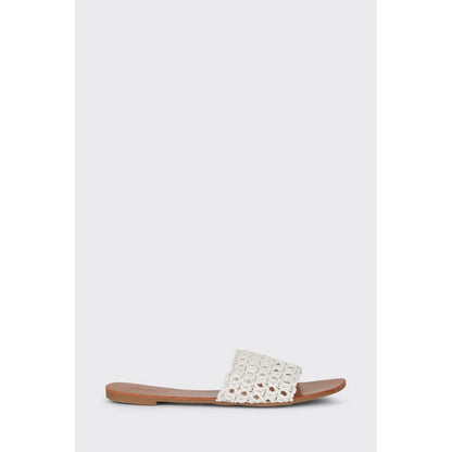 White - Side - Dorothy Perkins Womens-Ladies Faith Aluna Woven Sandals