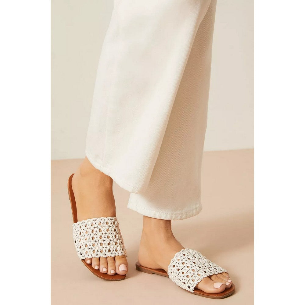 White - Lifestyle - Dorothy Perkins Womens-Ladies Faith Aluna Woven Sandals