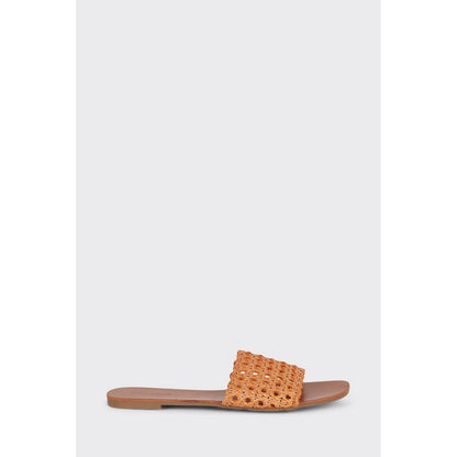 Tan - Side - Dorothy Perkins Womens-Ladies Faith Aluna Woven Sandals