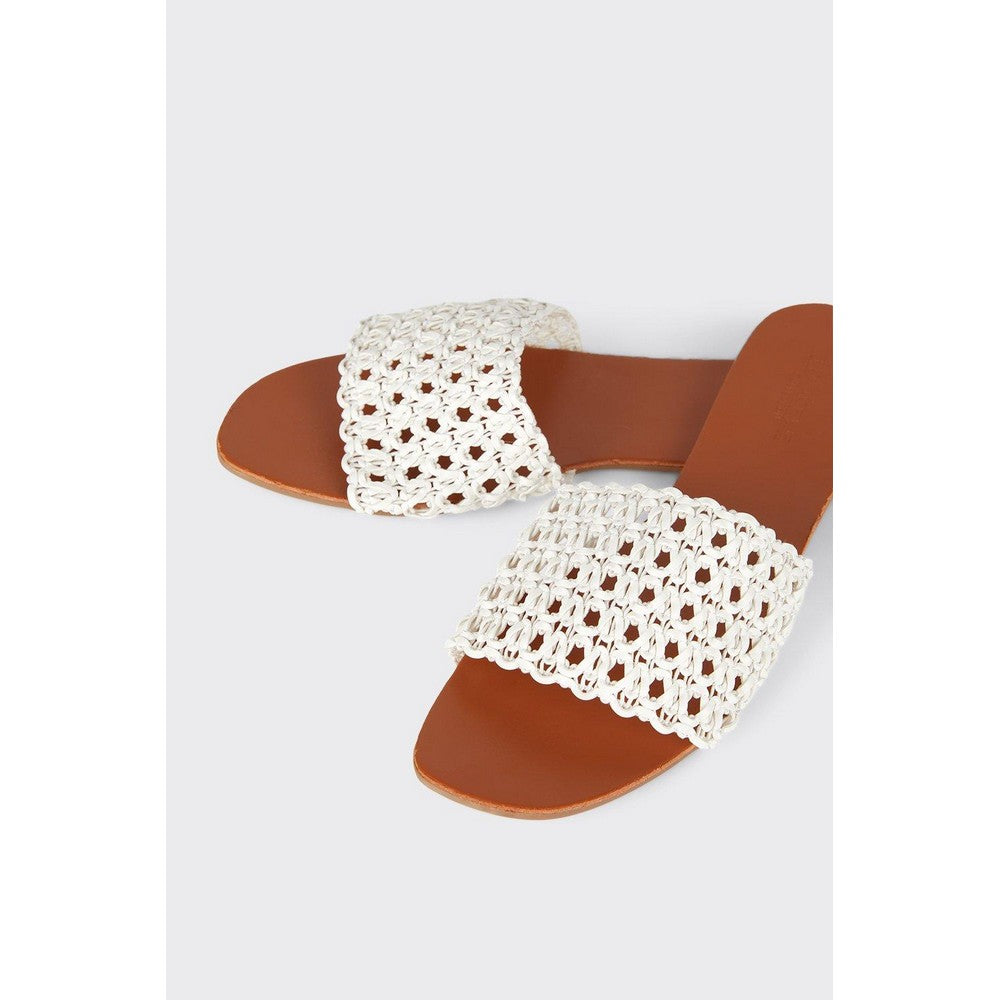 White - Back - Dorothy Perkins Womens-Ladies Faith Aluna Woven Sandals