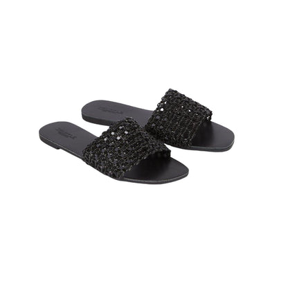 Black - Front - Dorothy Perkins Womens-Ladies Faith Aluna Woven Sandals