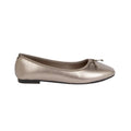 Silver - Front - Dorothy Perkins Womens-Ladies Phoebe Bow Flat Ballet Shoes