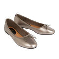 Silver - Back - Dorothy Perkins Womens-Ladies Phoebe Bow Flat Ballet Shoes