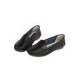 Black - Front - Good For The Sole Womens-Ladies Nessa Leather Loafers