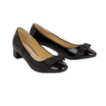 Black - Front - Good For The Sole Womens-Ladies Cici Bow Block Heel Court Shoes