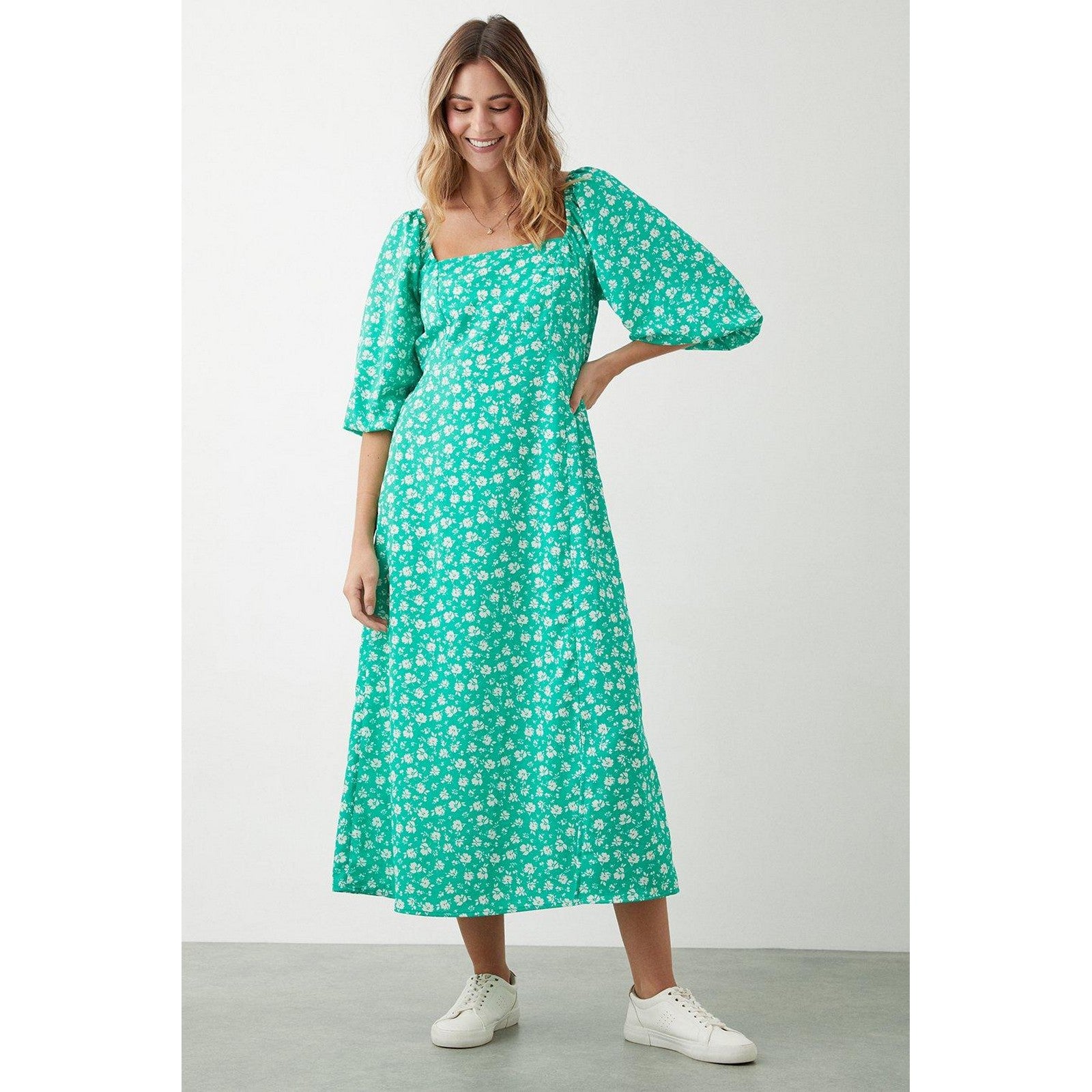 slim fit dress slacks Dorothy Perkins Womens/Ladies Floral Square Neck Midi Dress – Universal  Textiles