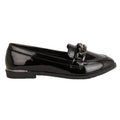 True Black - Back - Dorothy Perkins Womens-Ladies Leila Chain Patent PU Loafers