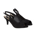 Natural Black - Back - Good For The Sole Womens-Ladies Evelyn Peep Toe Wide Court Shoes