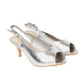 Silver - Back - Good For The Sole Womens-Ladies Evelyn Peep Toe Wide Court Shoes