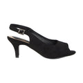 Natural Black - Front - Good For The Sole Womens-Ladies Evelyn Peep Toe Wide Court Shoes