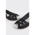 Black - Side - Good For The Sole Womens-Ladies Layla Woven Leather Pumps