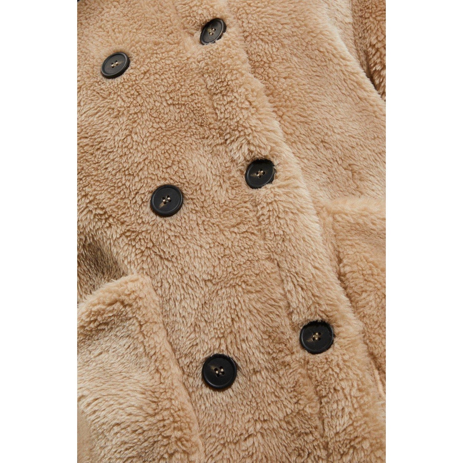 Oatmeal - Lifestyle - Dorothy Perkins Womens-Ladies Faux Fur Double-Breasted Coat