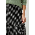 Monochrome - Side - Dorothy Perkins Womens-Ladies Spotted Tiered Midi Skirt