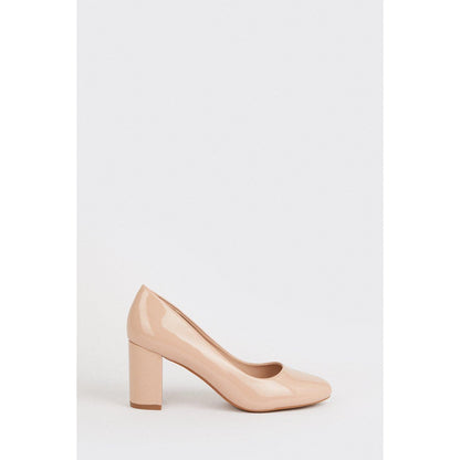 Blush - Back - Dorothy Perkins Womens-Ladies Dolly Round Toe Block Heel Court Shoes