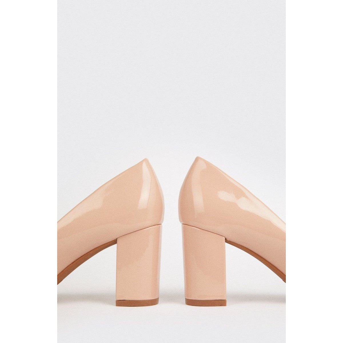 Blush - Side - Dorothy Perkins Womens-Ladies Dolly Round Toe Block Heel Court Shoes