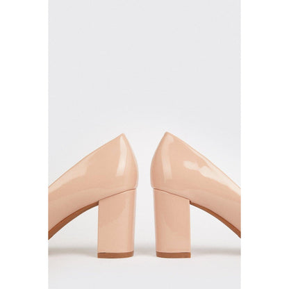 Blush - Side - Dorothy Perkins Womens-Ladies Dolly Round Toe Block Heel Court Shoes