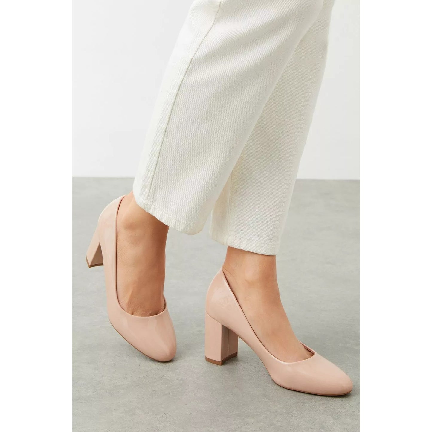Blush - Lifestyle - Dorothy Perkins Womens-Ladies Dolly Round Toe Block Heel Court Shoes
