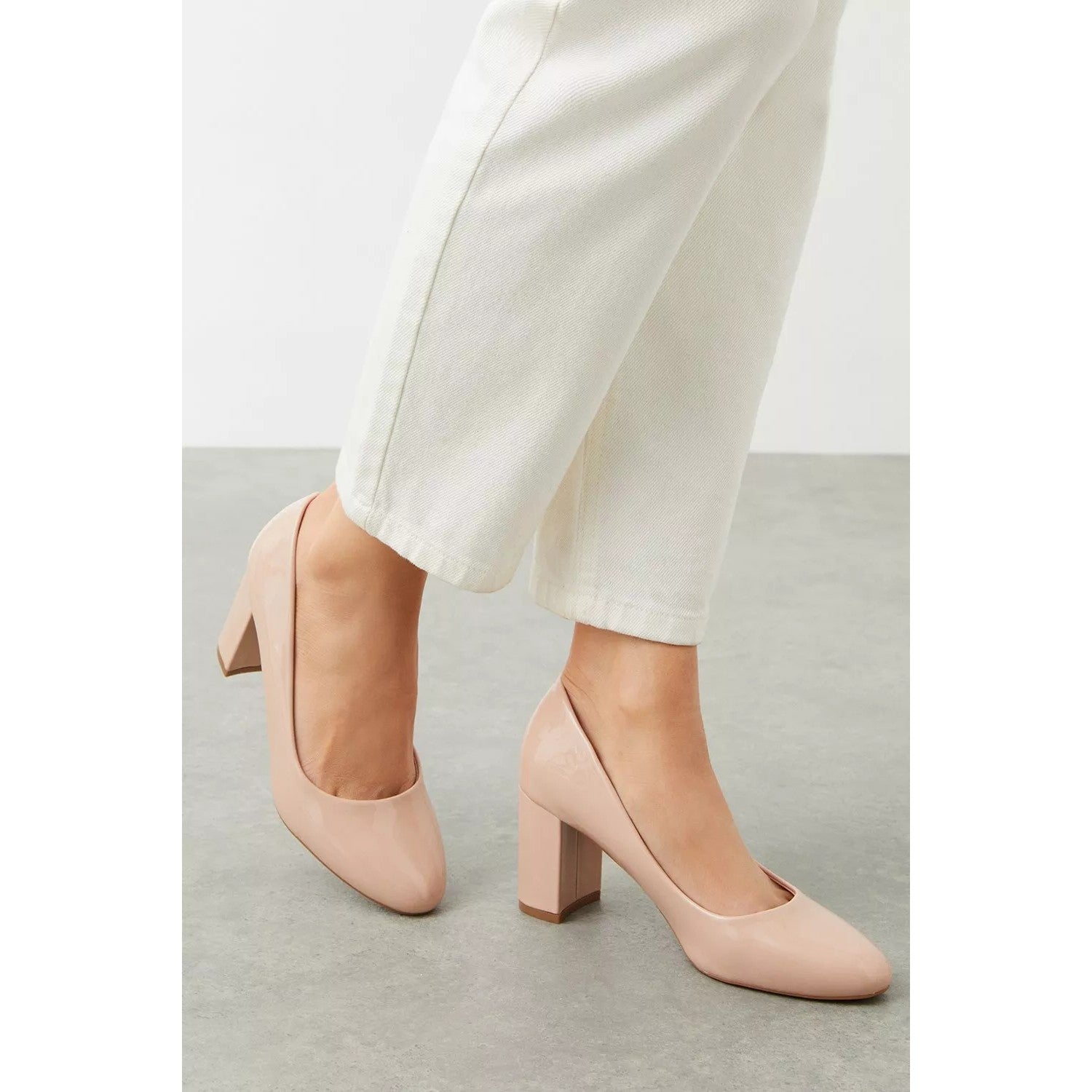 Blush - Lifestyle - Dorothy Perkins Womens-Ladies Dolly Round Toe Block Heel Court Shoes