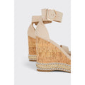 Cream - Lifestyle - Faith Womens-Ladies Madison High Wedge Sandals